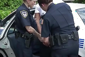 Derisive mouth chesty fair-haired police cops abused big dismal load of shit traffic violator