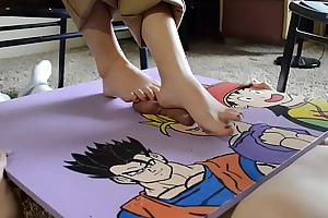 TSM - Dylan playfully crushes my cock with the addition of eyewash on a table barefoot