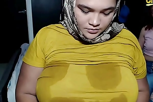 Webcam Unfocused Drinks Her Milk