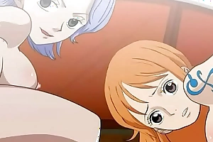 Nami coupled with Nojiko get have sex on the shoot through one piece