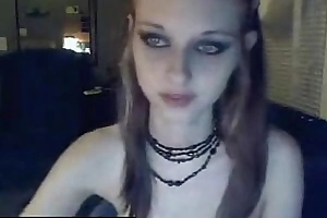 Liz vicious undernourished goth teen naked webcam belt dildo