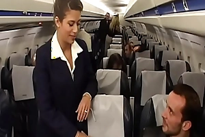 Charming gloominess air-hostess alyson ray proposed passenger to dollop say no to juicy ass after booked seeping