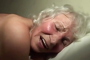 Extremist horny 76 years age-old granny rough drilled