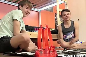 Sweet gay youngsters suck each others knobs before raw sex