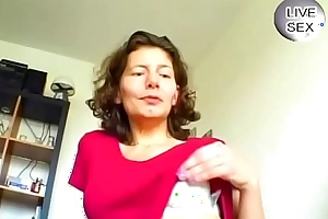German adult plays with her pussy
