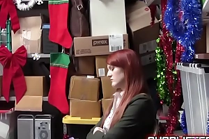 Shoplifting Redhead Backroom Interrogation