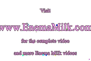 Lesbian enema milk lover enjoy colonique