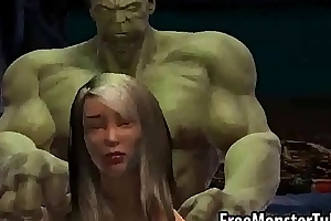 Foxy 3d babe gets drilled by the incredible hulk-high 2