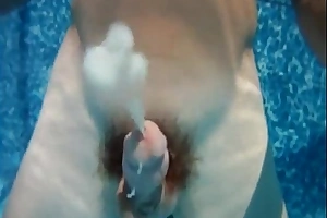Hand unconforming cum beneath water