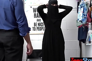 Busty legal age teenager thief delilah day relating to hijab tick off screwed apart from a perv lp officer