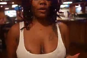 Siren Nudist Serves Big Dick Customer At Hooters And Later Goes To His House To Obtain Fucked