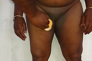 desi indian tamil telugu kannada malayalam hindi frying first coupled with foremost wife vanitha side wearing blue colour saree showing big boobs coupled with hairless pussy rock hard boobs rock nip rubbing pussy scurrility