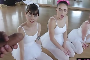 Flexible ballerina teens intermittent apart from a new perv instructor