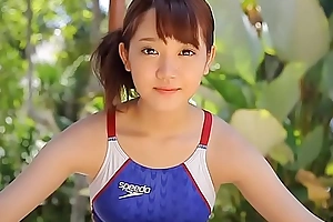 Azusa Tsukahara High-leg swimsuit blue legs-fetish image video unassisted