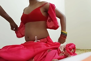 Hot Indian Desi Village far-out merid bhabhi was cheat say no to husband and fucked wide of counterfeit brother superior to before clear Hindi audio