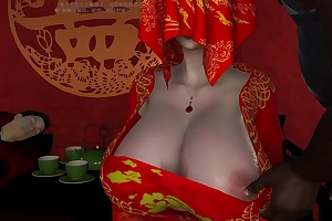 3D big boobs Chinese become man premier with big cock increased by got orgasm