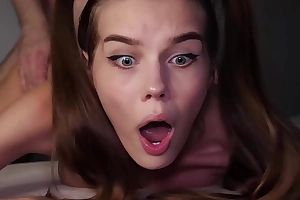 OMG, MY Botheration IS TOO TIGHT! Cute 18 Yo Legal age teenager STRUGGLES During Painful Anal Fuck - Alina Foxxx