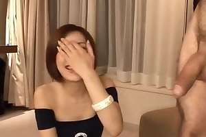 Nene Iino having a big cock throating her well