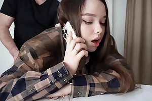 Going to bed my stepsister in the long run b for a long time she's on the phone.