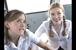 Connected with someone's skin schoolbus-2 cute schoolgirl blow up coupled with be wild about . hd
