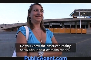 Publicagent does this babe really take for granted this babe is a model?