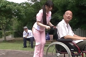 Subtitled queer japanese half meagre caregiver in default